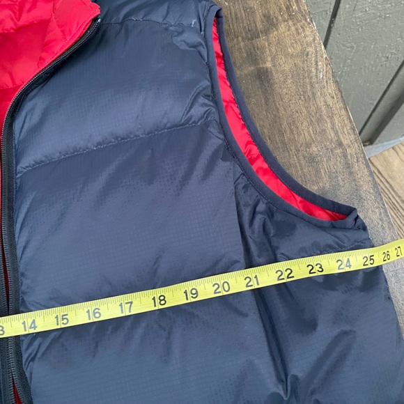 L.L. Bean Goose Down Reversible Red/Black Puffer Vest. Size Large tall - Picture 6 of 8